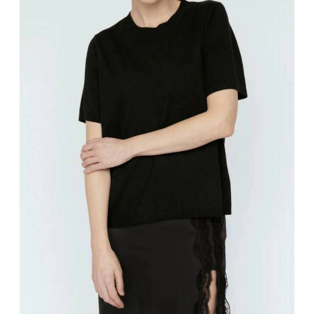 NEW AMANDA MARIA cashmere blend knit tee in black
